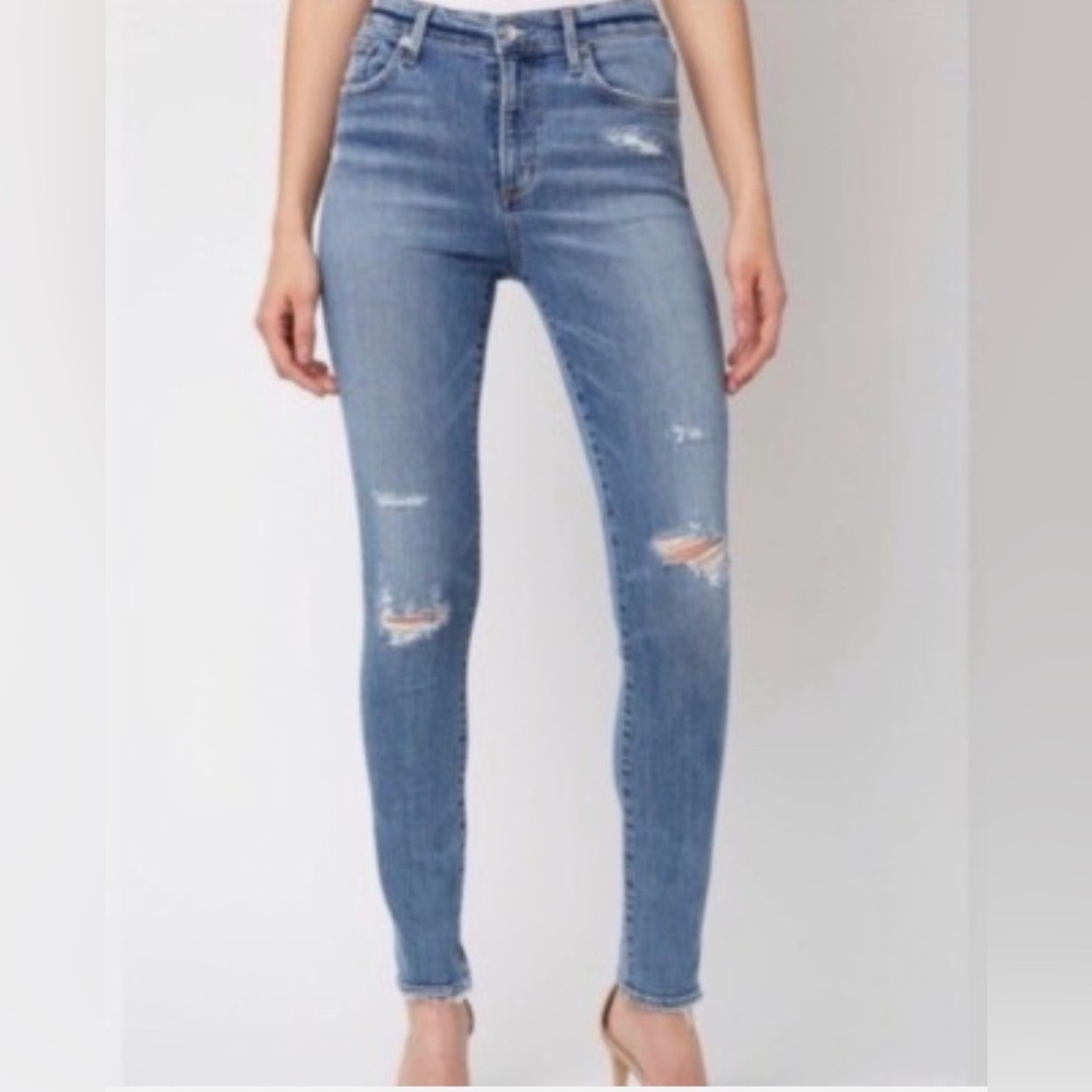 Agolde Distressed Ripped‎ Sophie Skinny Jeans 26